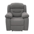 Recliner with Cupholder, Gray High Backrest Manual