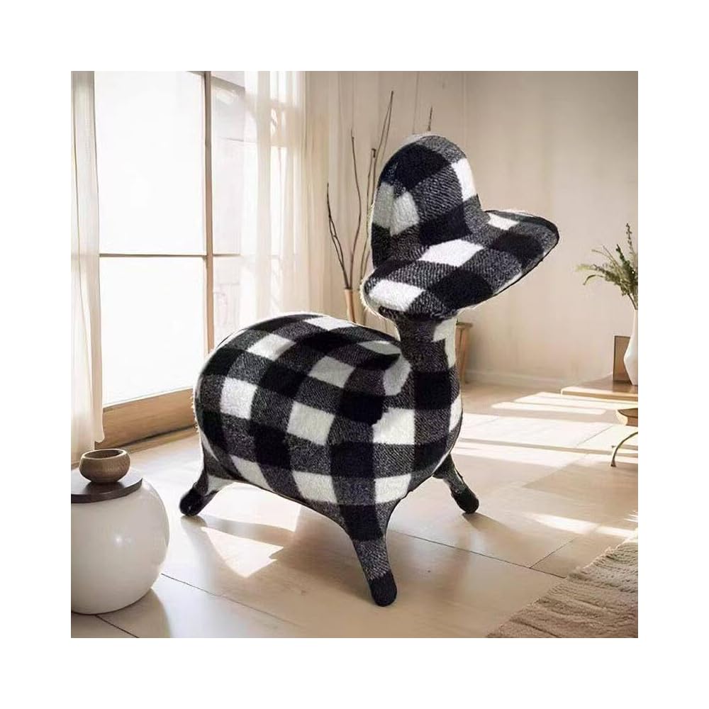 Modern Abstract Sculptural Accent Chair, Upholstered Artistic Lounge Chair with Unique Silhouette, Designer Statement Chair for Living Room, Bedroom, Studio Seating (Muti-Color 2)